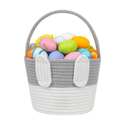 Generic Cotton Toy Bucket Pack of 1 Storage Basket For Clothes (Grey)