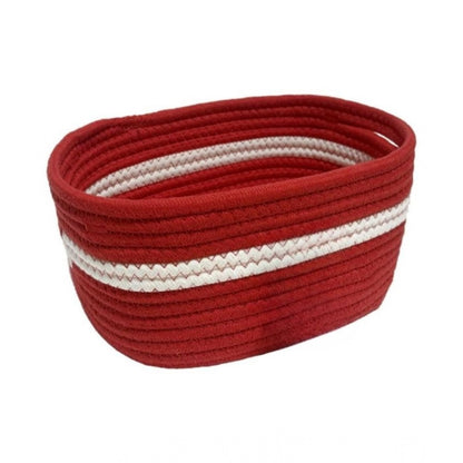 Generic Cotton Basket Inch Pack of 1 Storage Basket For Clothes (Red)