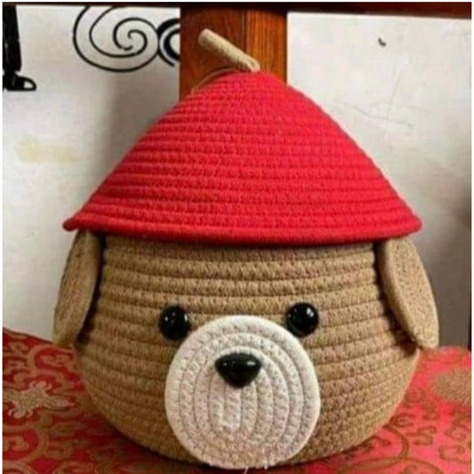 Generic Cotton Gudda Pack of 1 Storage Basket For Clothes (Brown)