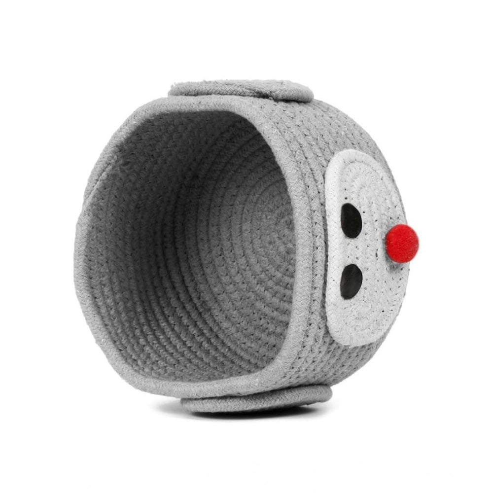 Generic Cotton Pan Holder Pack of 1 Storage Basket For Clothes (Grey)