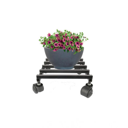 Generic Iron Wheel Pot Stand For Planters Square Shape Stand