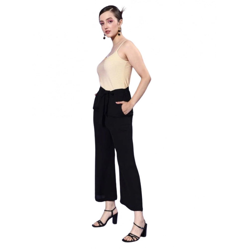 Generic Women's Polyester Embellished Sleeveless Jumpsuit (Gold - Black)