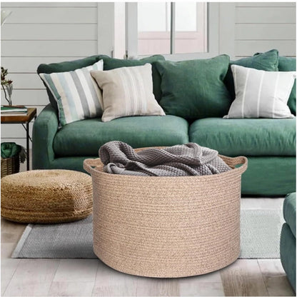 Generic Cotton Kidi 14x12 Inch Pack of 1 Storage Basket For Clothes (Kidi)