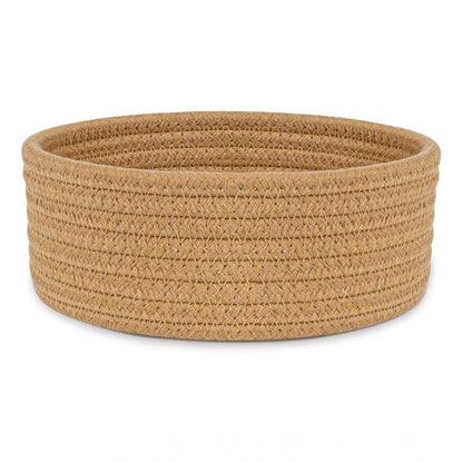 Generic Cotton 8x3 Inch Round 1 Pcs Bedside Organizer (Beige)