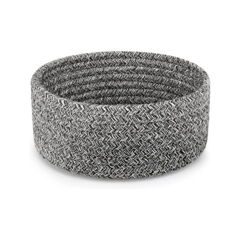 Generic Cotton 8x3 Inch Kidi Round 1 Pcs Bedside Organizer (Black)