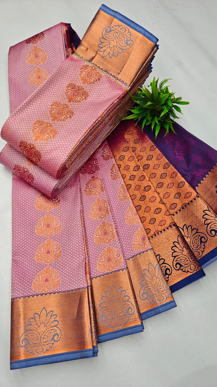 Embose  Saree'S,  Contrast Pallu & Blouse EM003